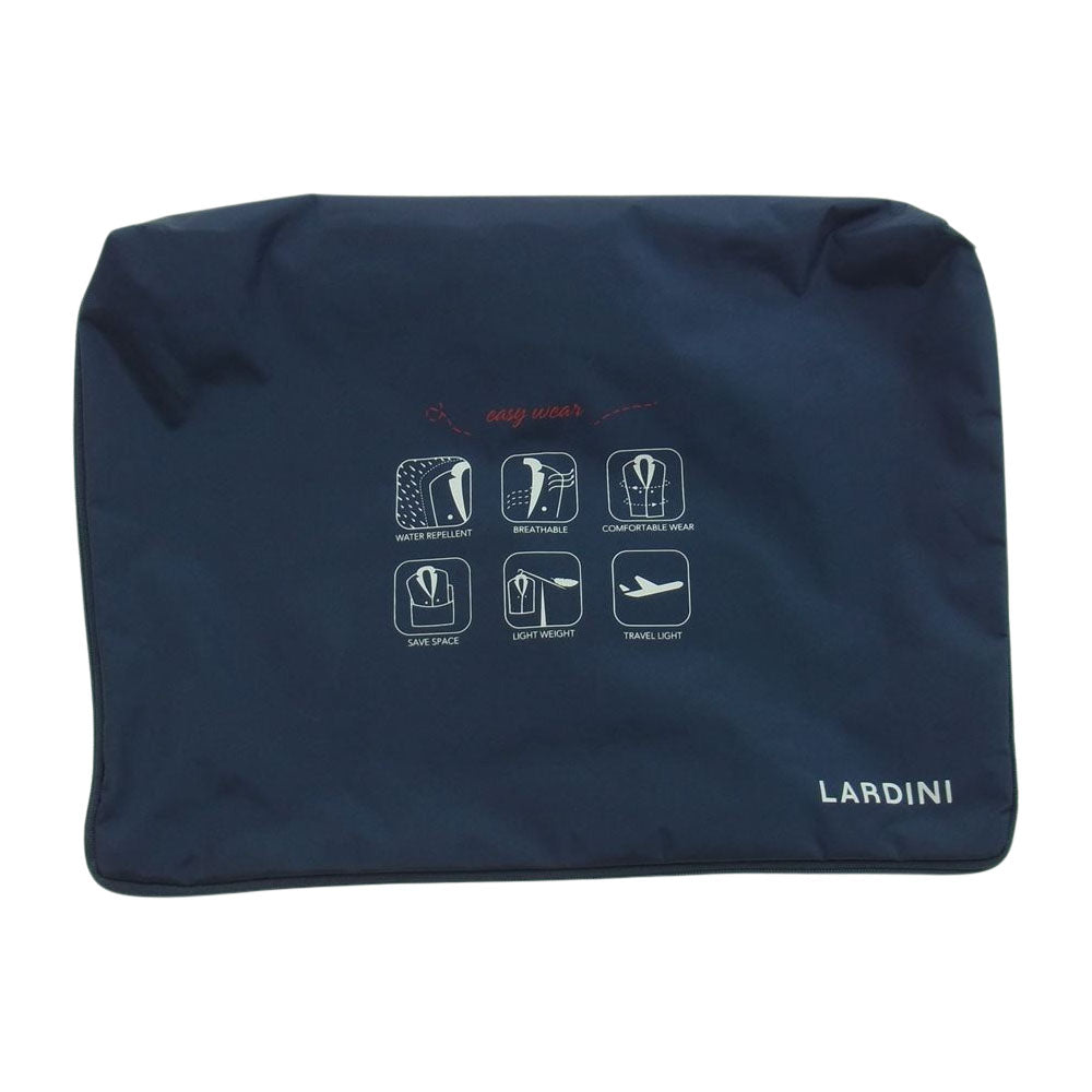 LARDINI ラルディーニ JM031AQ イタリア製 3B ブートニエール付き EASY WEAR パッカブル セットアップ スーツ ネイビー系 42【極上美品】【中古】