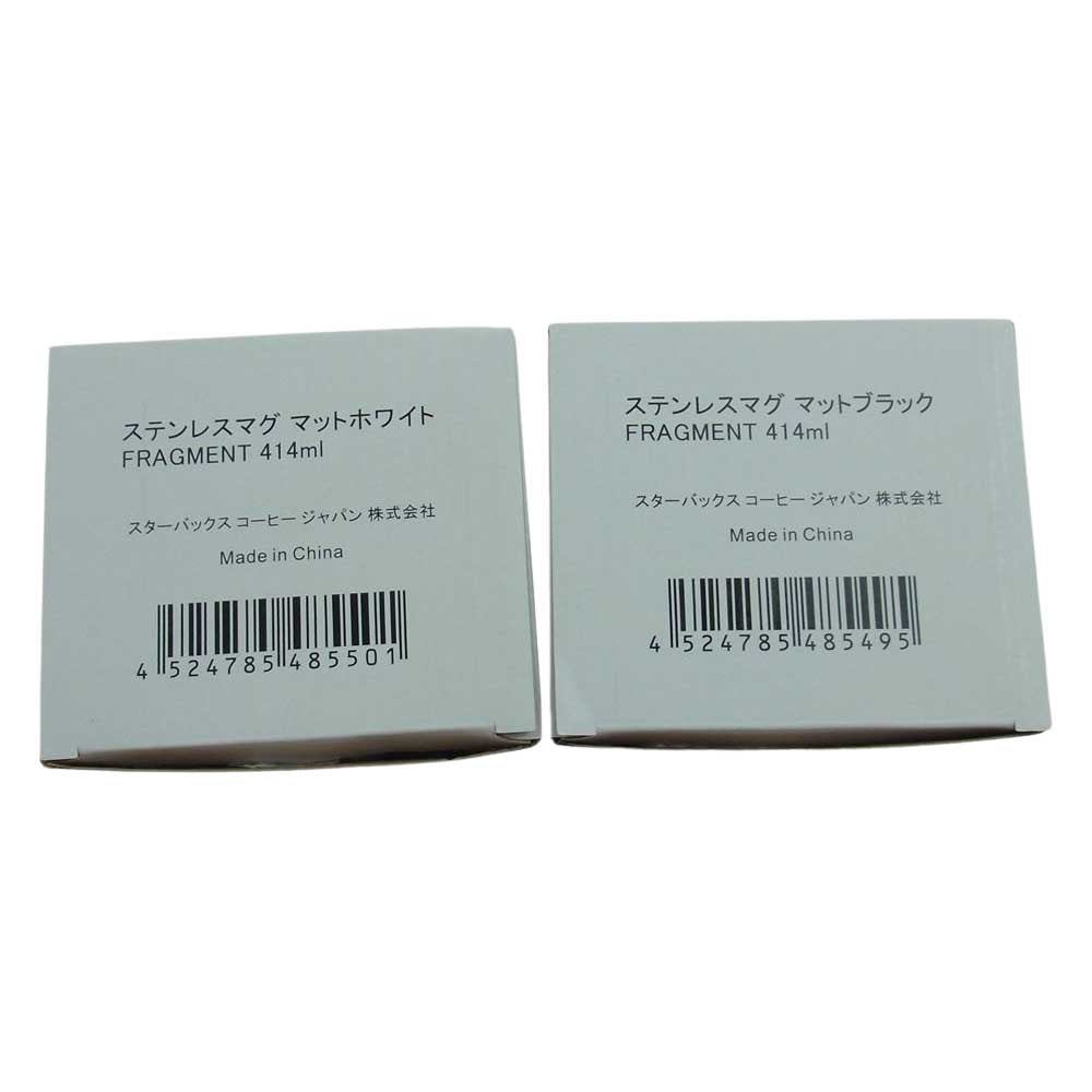 FRAGMENT DESIGN フラグメントデザイン × STARBUCKS スターバックス ステンレスマグ マットホワイト マットブラック 414ml 2個セット ペアカップ ホワイト系 ブラック系【新古品】【未使用】【中古】