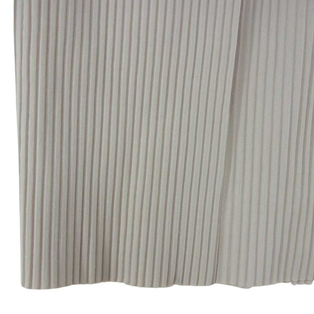 ISSEY MIYAKE イッセイミヤケ me ミー MI14KG529 プリーツ加工 スリット ひざ丈 スカート ベージュ系 サイズ表記無【中古】