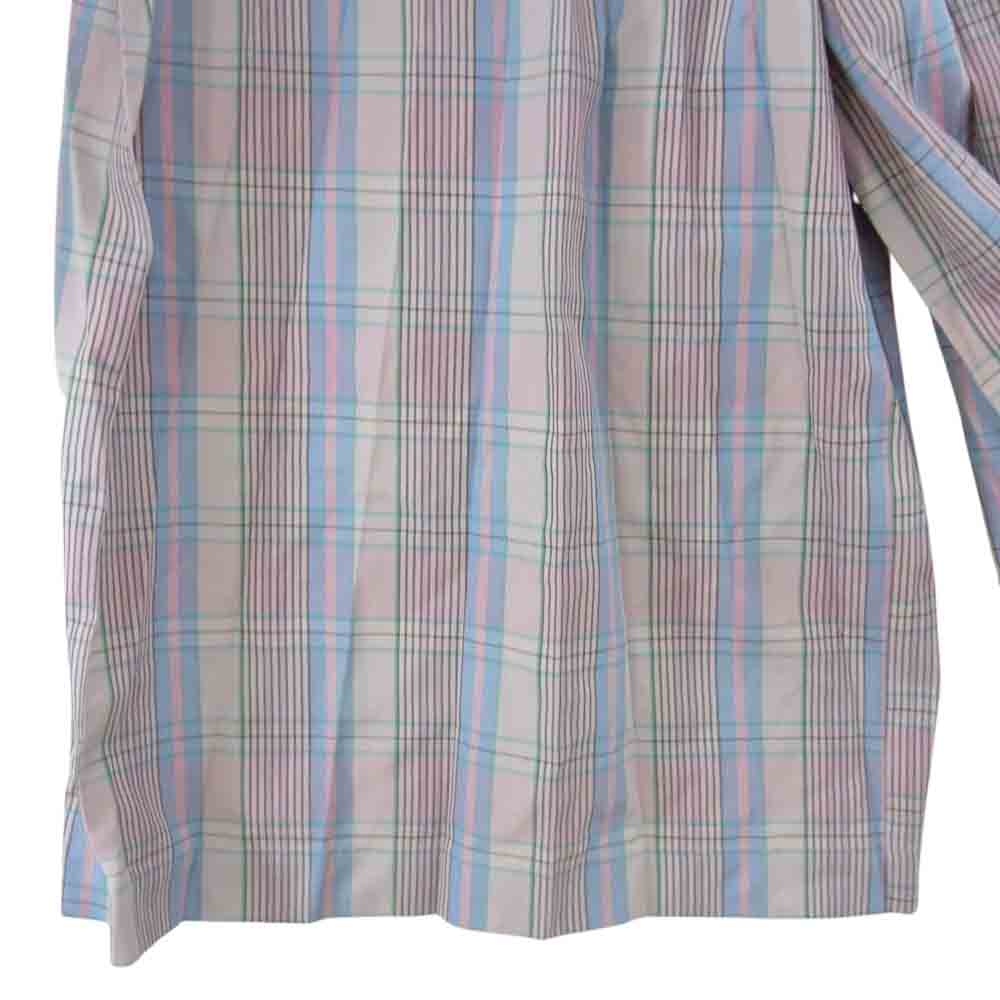 ISSEY MIYAKE イッセイミヤケ me ミー MI23FF802 プリーツ加工 チェック ベルト付き ワイド パンツ ピンク系 サイズ表記無【中古】