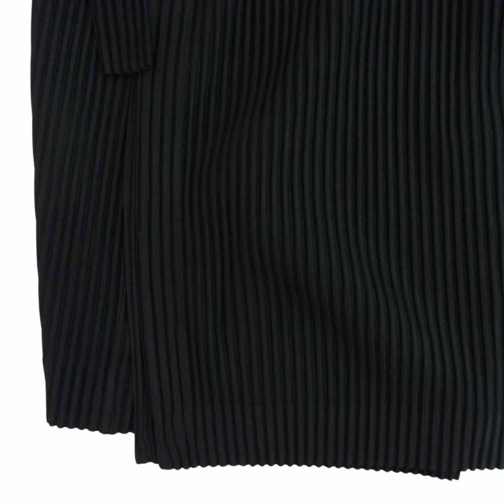HOMME PLISSE ISSEY MIYAKE オム プリッセ イッセイミヤケ HP13JF159 プリーツ加工 レイヤード 巻き スカート ブラック系 サイズ表記無【中古】