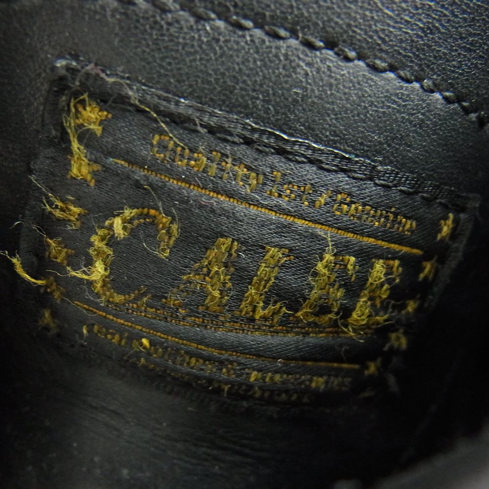 CALEE キャリー レザー レースアップ ブーツ ブラック ブラック系【中古】