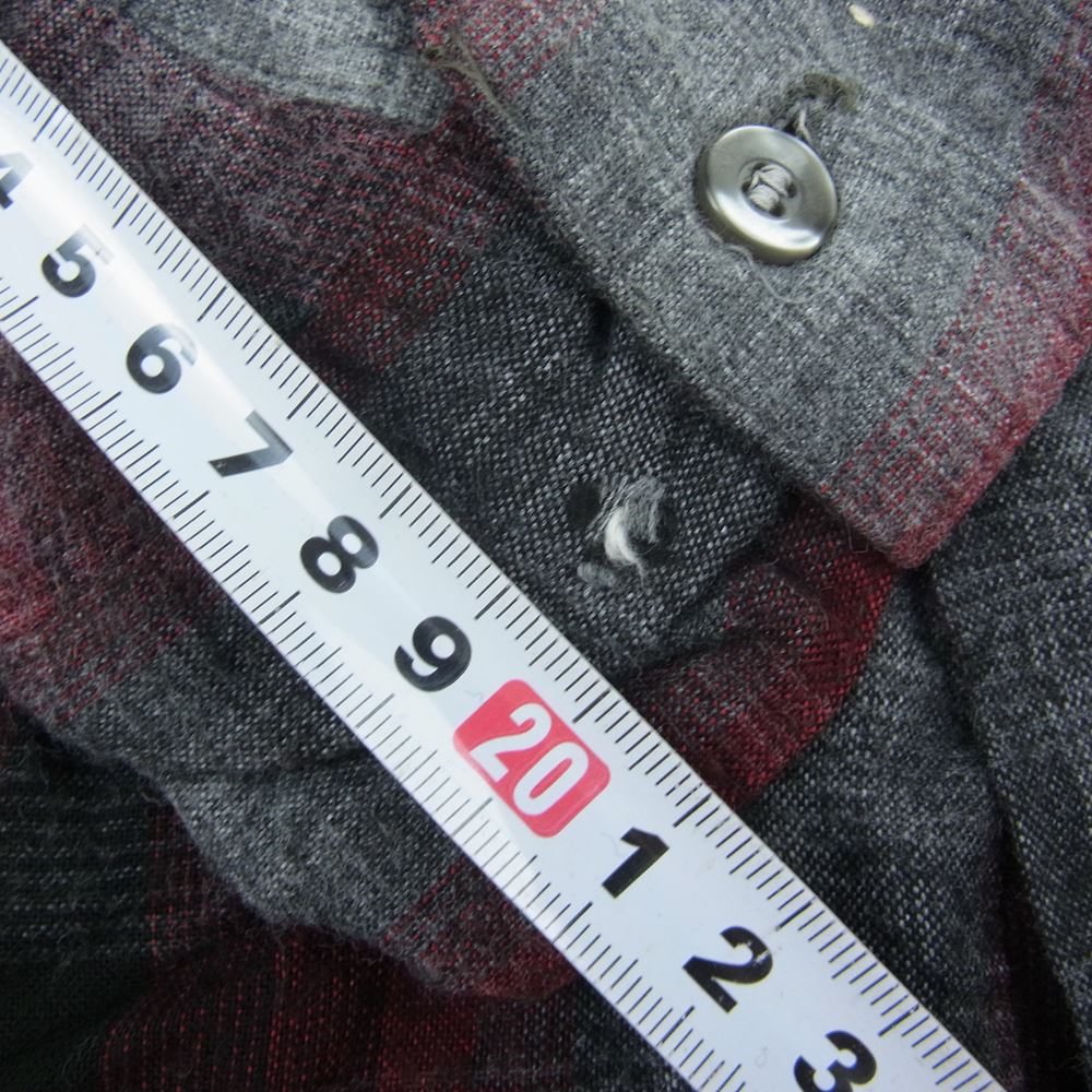 アロー ヴィンテージ 60s CHEVELLA SHIRT オンブレ チェック オープンカラー シャツ L【中古】