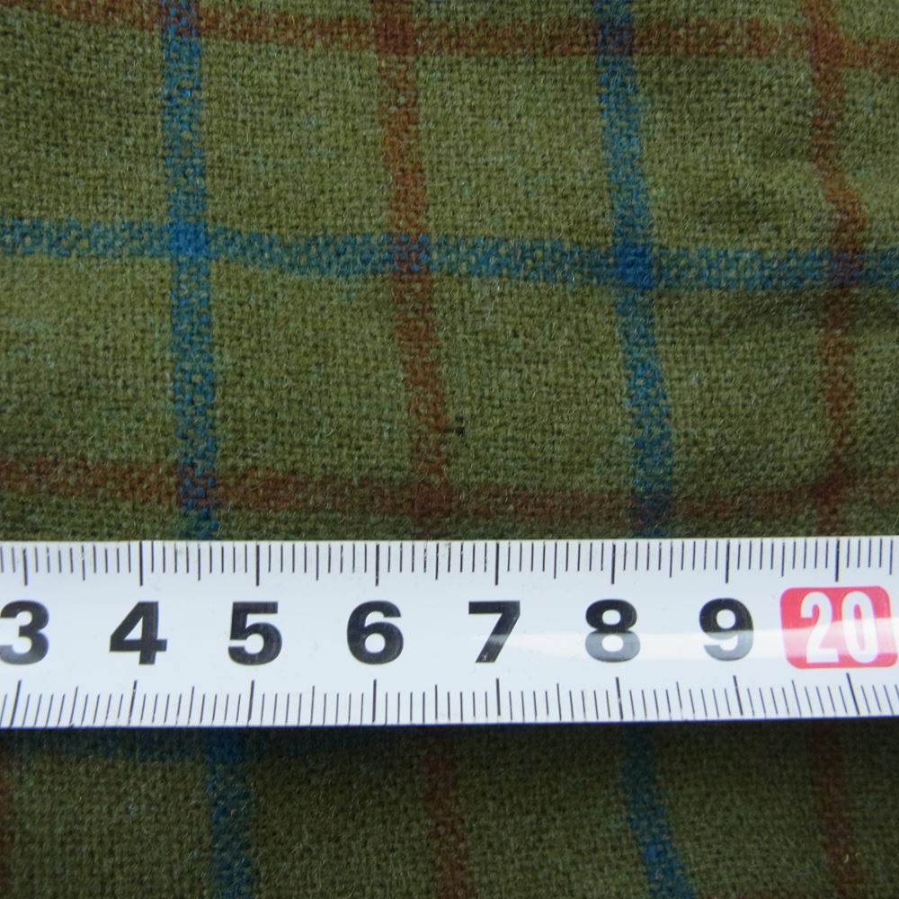 ドネガル ヴィンテージ 黒タグ ウール チェック シャツ グリーン系 L【中古】