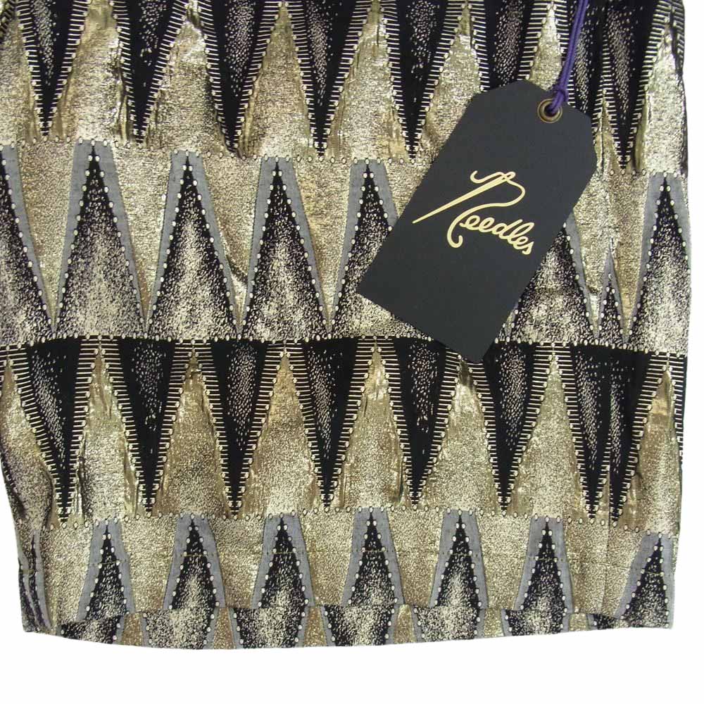 Needles ニードルス KP105 Basketball Short バスケットボール ショーツ ハーフ パンツ 総柄 ゴールド系 L【美品】【中古】