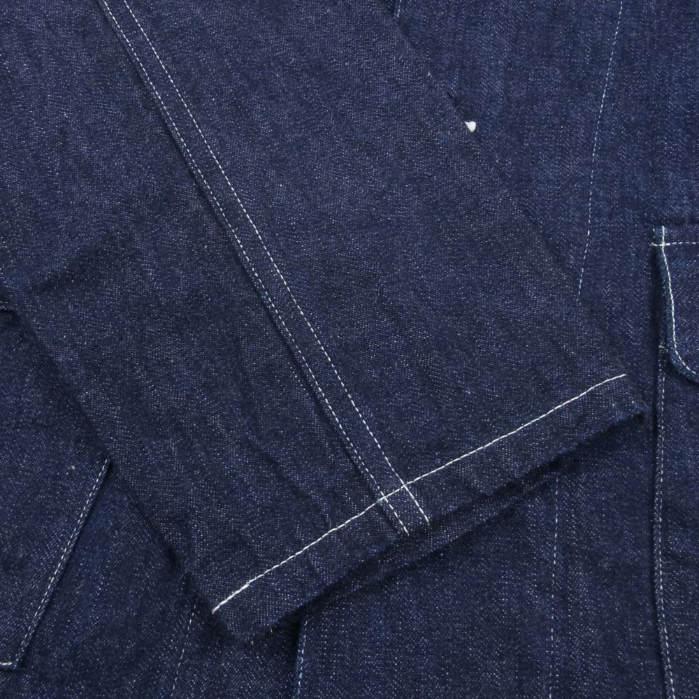 WAREHOUSE ウエアハウス U.S.ARMY DENIM COVERALL PRINT プリント デニム カバーオール ジャケット インディゴブルー系 36【中古】