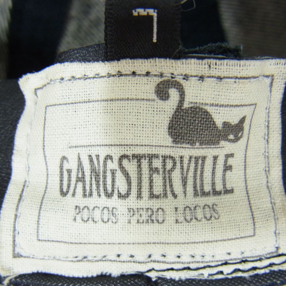 GANGSTERVILLE ギャングスタービル デニム ハンチング キャップ 帽子 インディゴブルー系 L【中古】