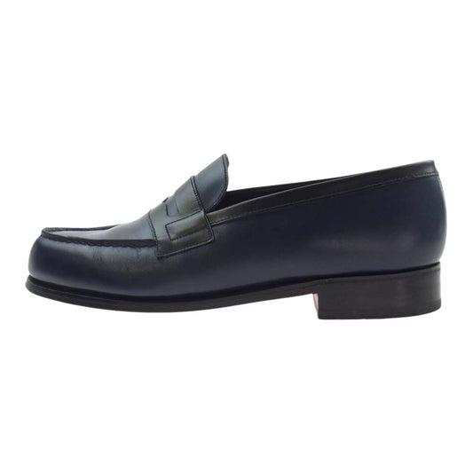 J.M WESTON ジェイエムウエストン #180 SIGNATURE LOAFER レザー シグネチャー ローファー ネイビー系 7E【中古】