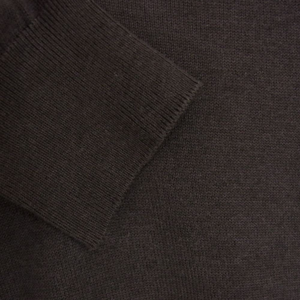 MAISON MARGIELA メゾンマルジェラ 13AW S50HA0471 14ライン コットン ウール Vネック エルボーパッチ ニット セーター ブラウン系 M【中古】