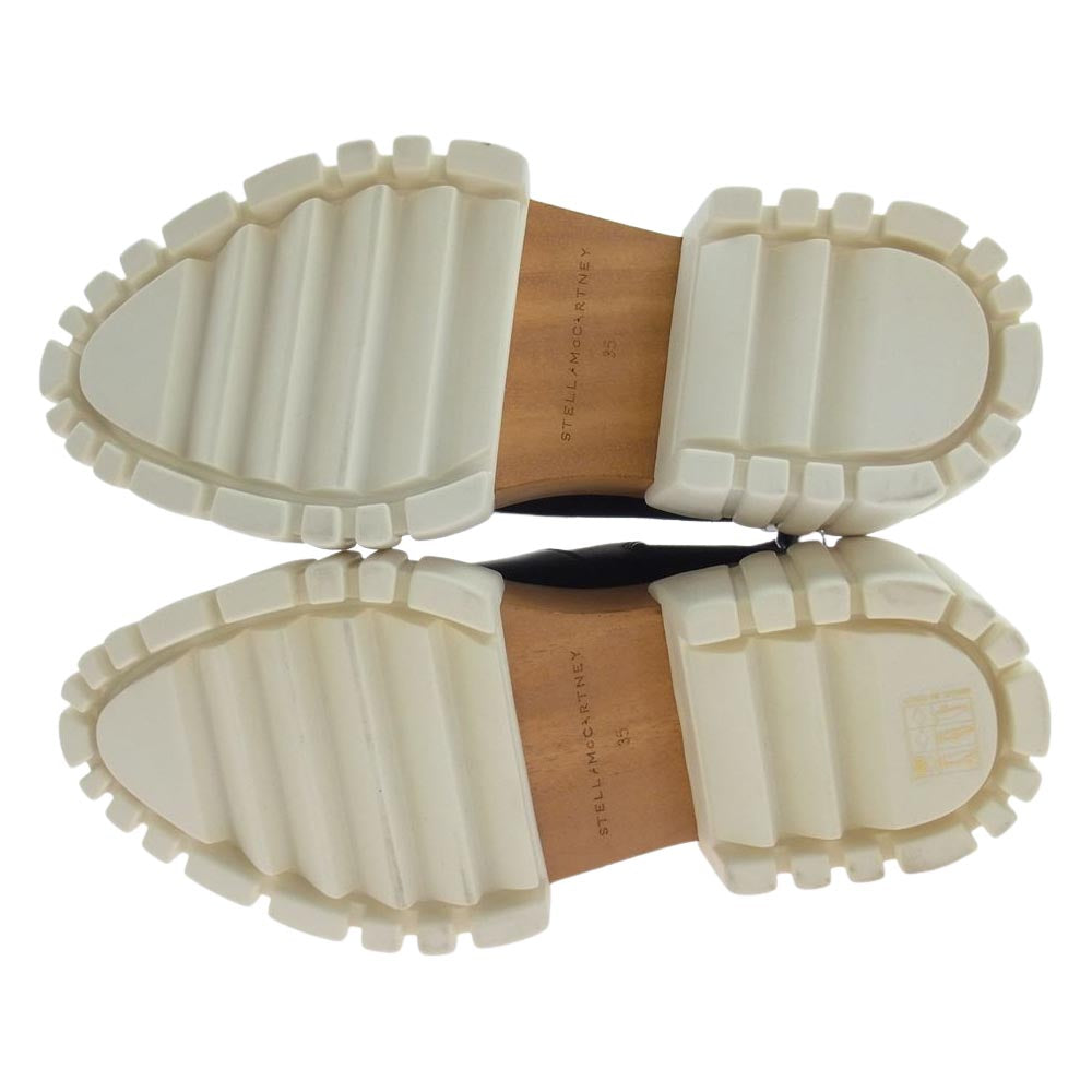 Stella McCartney ステラマッカートニー EMILIE エミリー サイドゴア レザー 厚底 ブーツ ブラック系 35【美品】【中古】