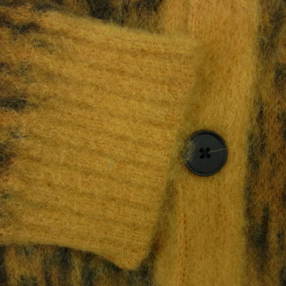 MINEDENIM マインデニム 22AW 2210-6002 Kid Mohair Argyle Washed Knit Long Cardigan キッドモヘア アーガイルニットカーディガン イエロー イエロー系 2【新古品】【未使用】【中古】