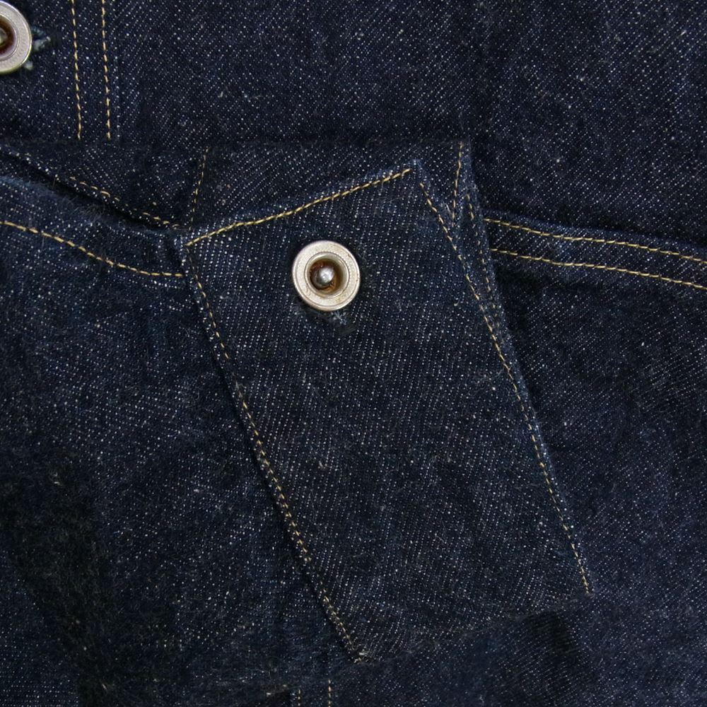 WAREHOUSE ウエアハウス Lot.2160 1890 Closed Front Jumper 直営店限定 デニム プルオーバー シャツ ジャケット インディゴブルー系 38【中古】