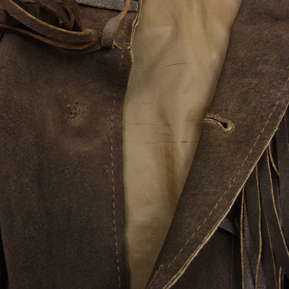 オークブルックスポーツウェアー アメリカ製 フリンジ ヌバック ジャケット ブラウン系 40【中古】