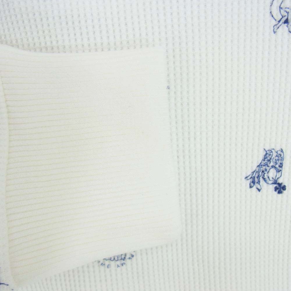 Ron Herman ロンハーマン × Jean Andre ジャンアンドレ 22SS Waffle Pullover サーマル カットソー ホワイト系 S【新古品】【未使用】【中古】
