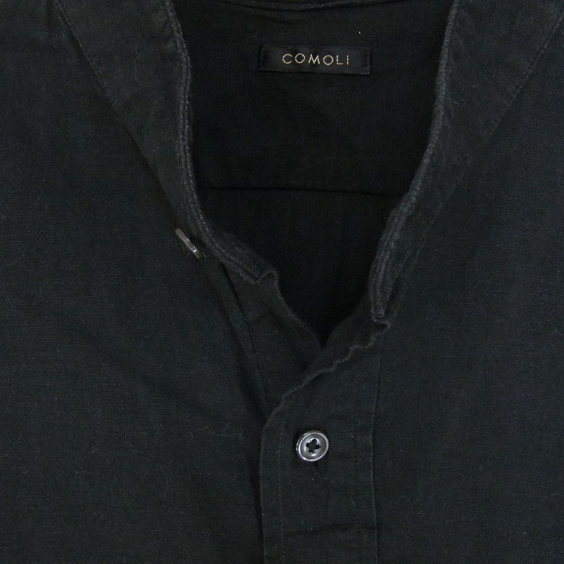 COMOLI コモリ ベタシャン プルオーバーシャツ ブラック 黒 サイズ2