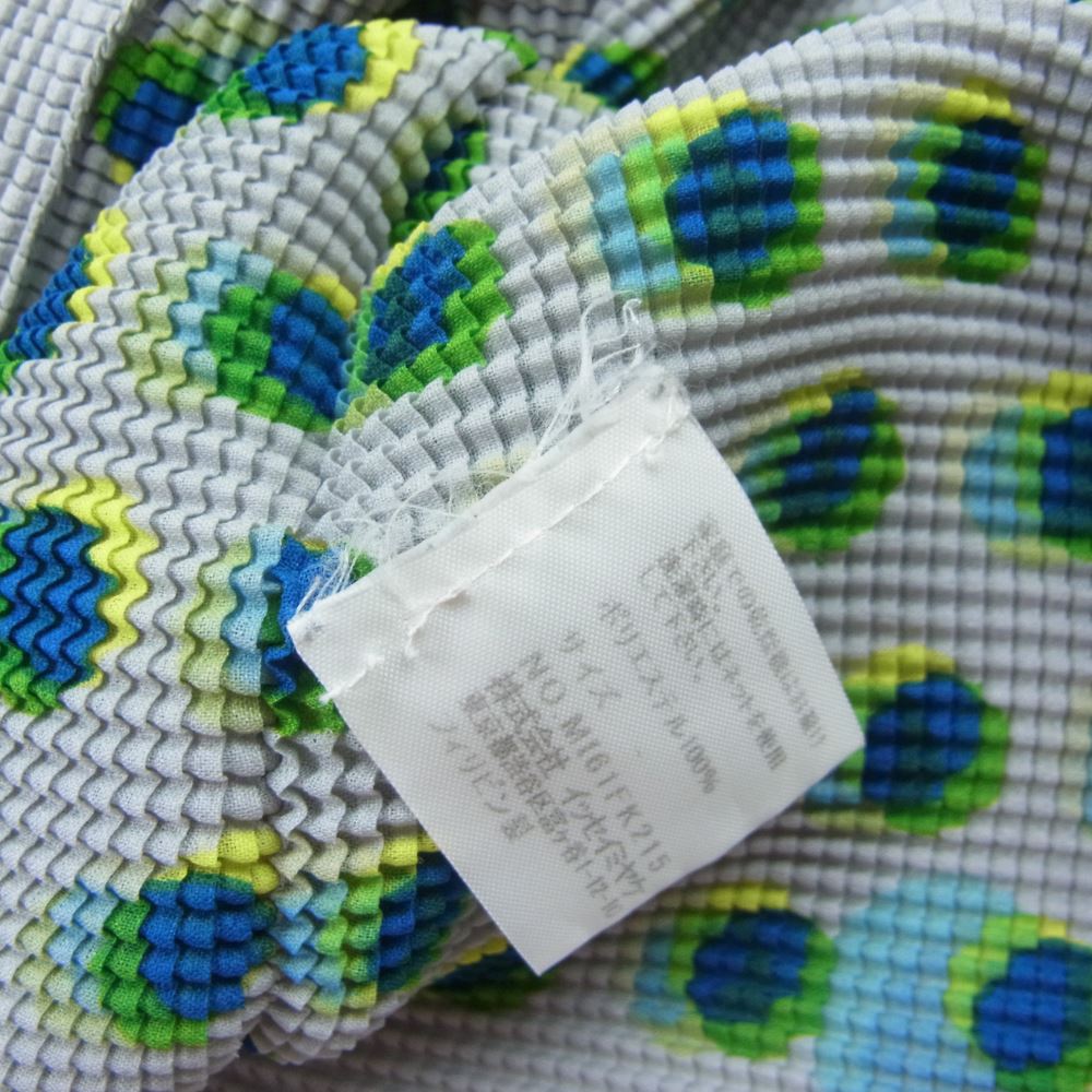 ISSEY MIYAKE イッセイミヤケ MI61FK215 me ミー プリーツ加工 ボトルネック カットソー グラデーションドット グレー系【中古】