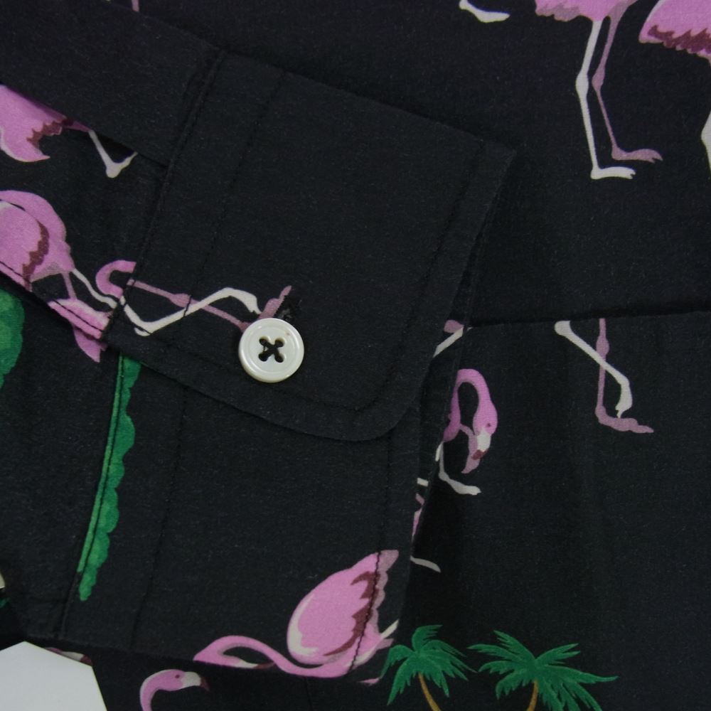 ベドウィン 23SB1696 L/S OPEN COLLAR ALOHA SHIRT ROGERS オープンカラー アロハ シャツ 長袖 ブラック系 3【中古】