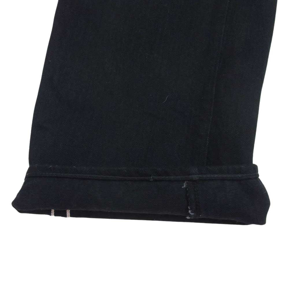 TCBジーンズ セルビッチ ブラック デニム パンツ ブラック系 32【中古】