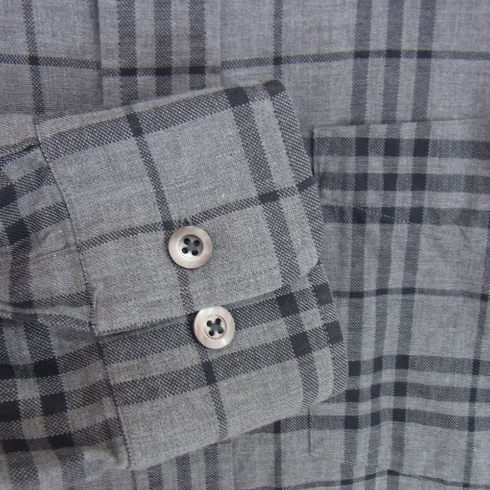 BURBERRY LONDON バーバリー ロンドン BBW82-703 長袖 チェック シャツ グレー系 M【中古】