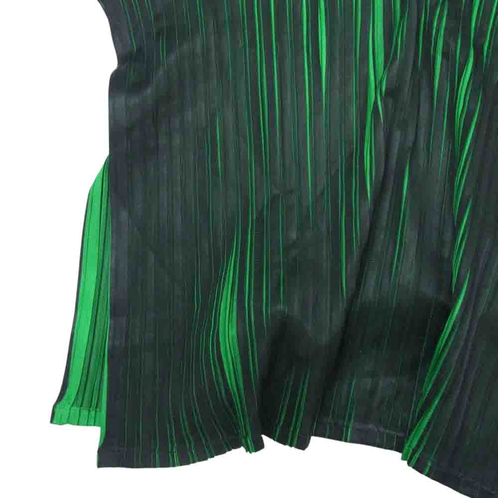 PLEATS PLEASE プリーツプリーズ イッセイミヤケ 18AW PP83-JH544 OXYMORON ALT NEON GREEN オルトネオン プリーツ加工 ワンピース ドレス グリーン系【美品】【中古】