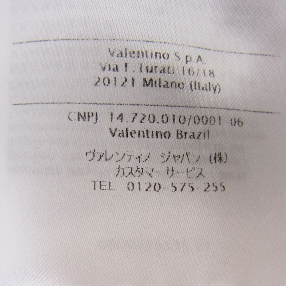 VALENTINO ヴァレンティノ PV0AAL3726T CONTRAST STITCH DENIM SHIRT コントラスト ステッチ デニム シャツ 半袖 ボーダータイ インディゴブルー系 39【中古】