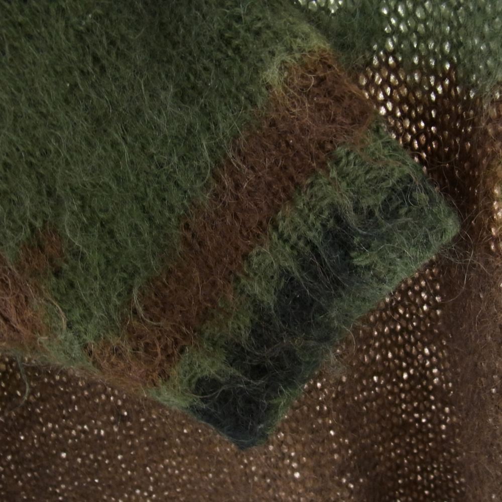 Supreme シュプリーム 21AW × JUNYA WATANABE COMME des GARCONS MAN Brushed Camo Sweater ジュンヤ ワタナベ コム デ ギャルソン カモ柄 セーター グリーン系 ブラウン系 L【中古】