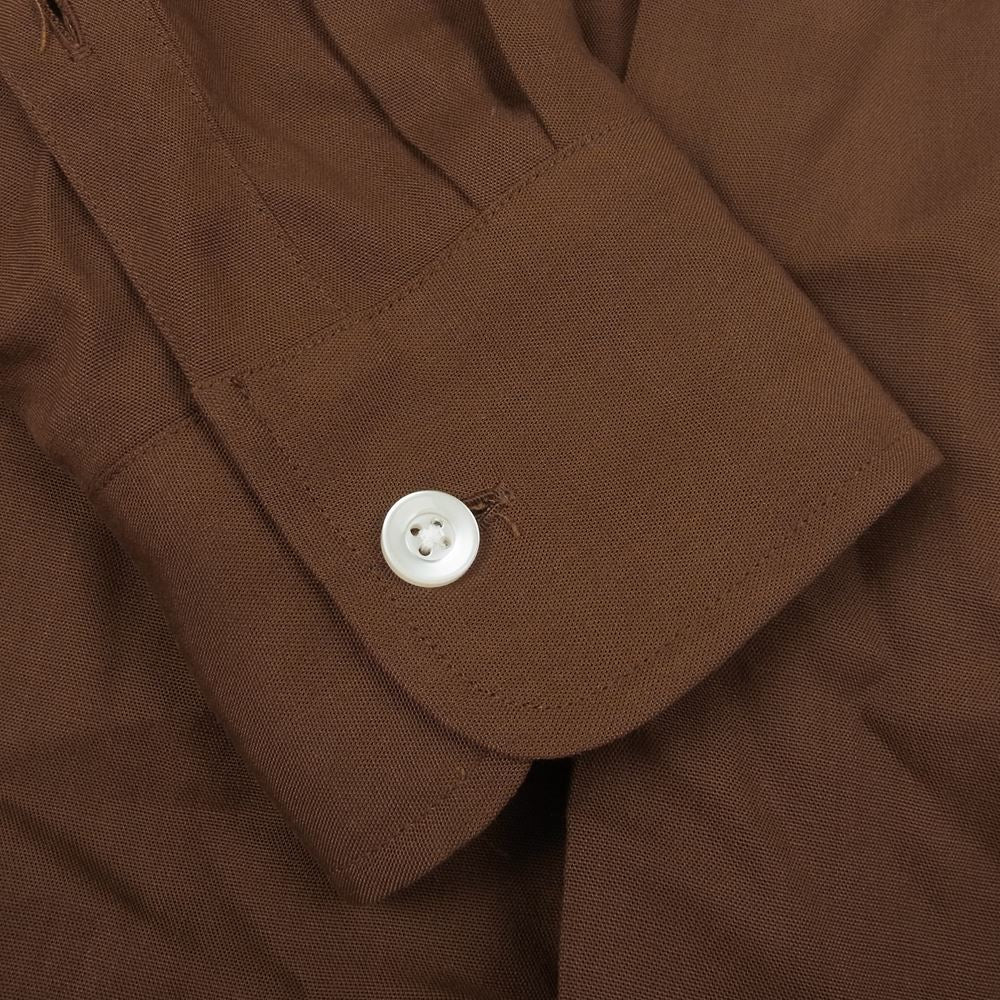 WACKO MARIA ワコマリア リヨセル オープンカラー 長袖シャツ ブラウン系 S【中古】