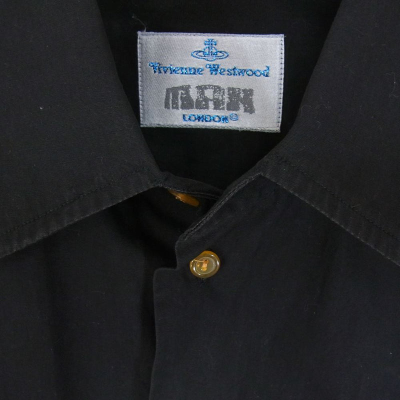 Vivienne WestwoodMAN ヴィヴィアンウエストウッドマン オーブ 刺繍 長袖シャツ ブラック系 3【中古】