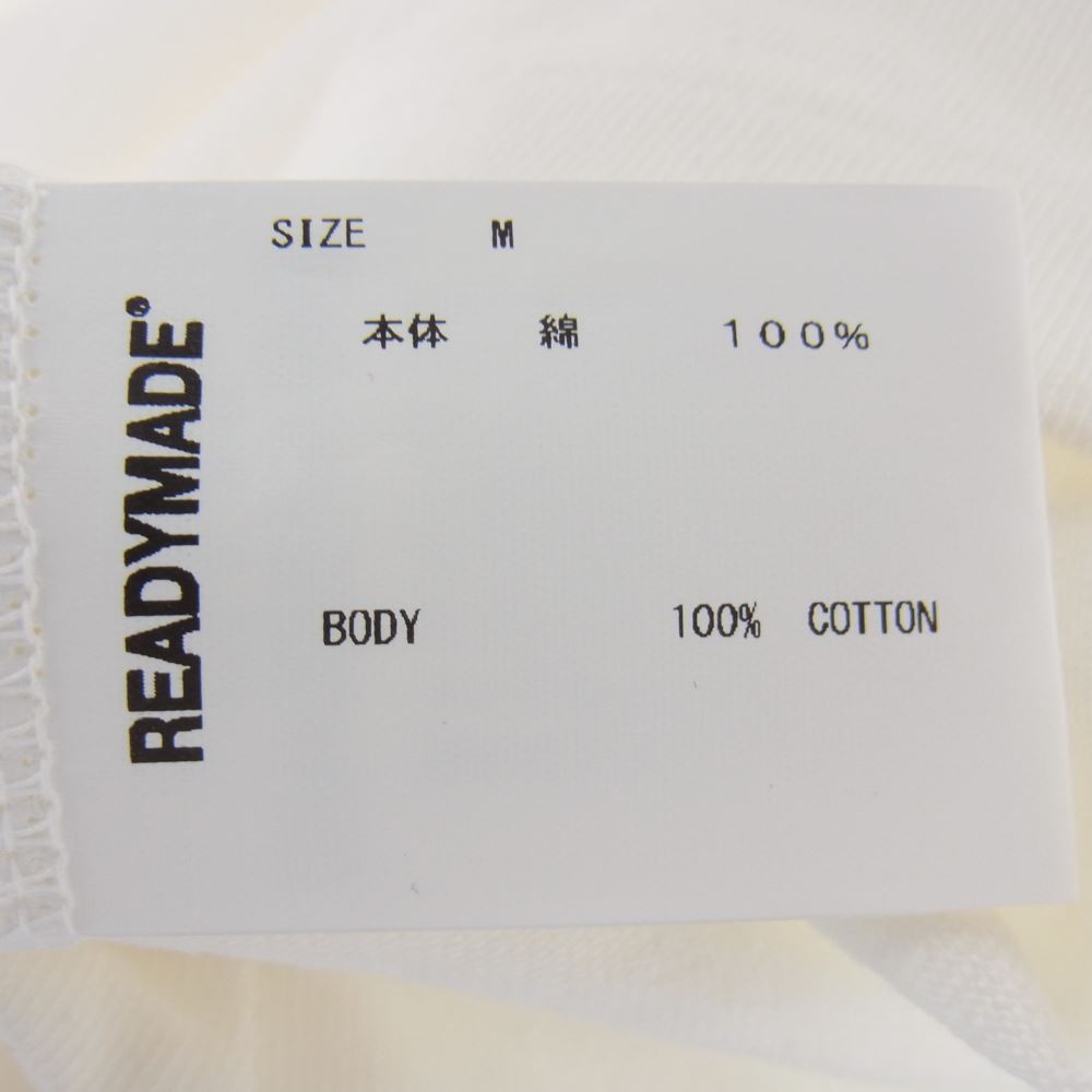 READY MADE レディメイド RE-CO-WH-00-00-244 スマイルロゴ バックプリント コットン 半袖 Tシャツ ホワイト系 M【極上美品】【中古】