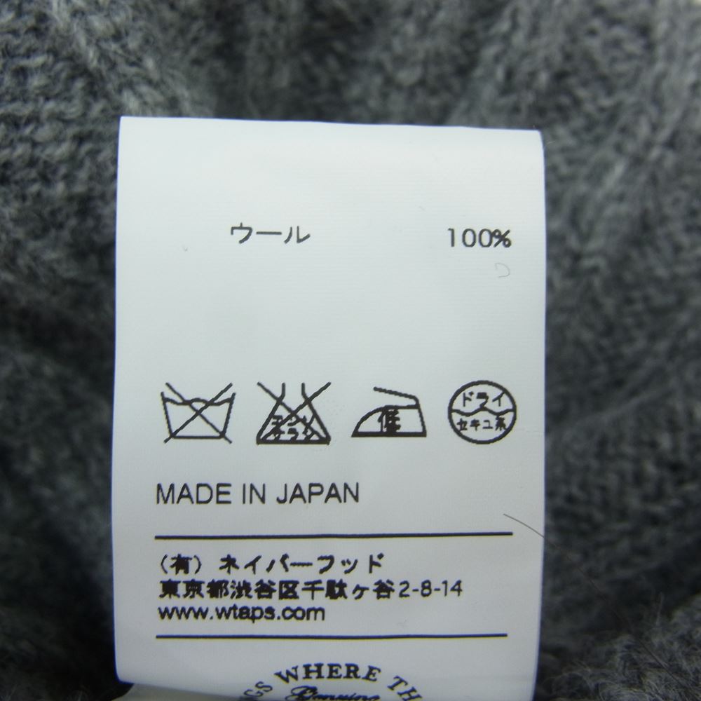 WTAPS ダブルタップス 13AW 132MADT-HT01 BEANIE 01 WOOL J C RENNIE ビーニー ウール レニー ニット キャップ 帽子 グレー系【中古】