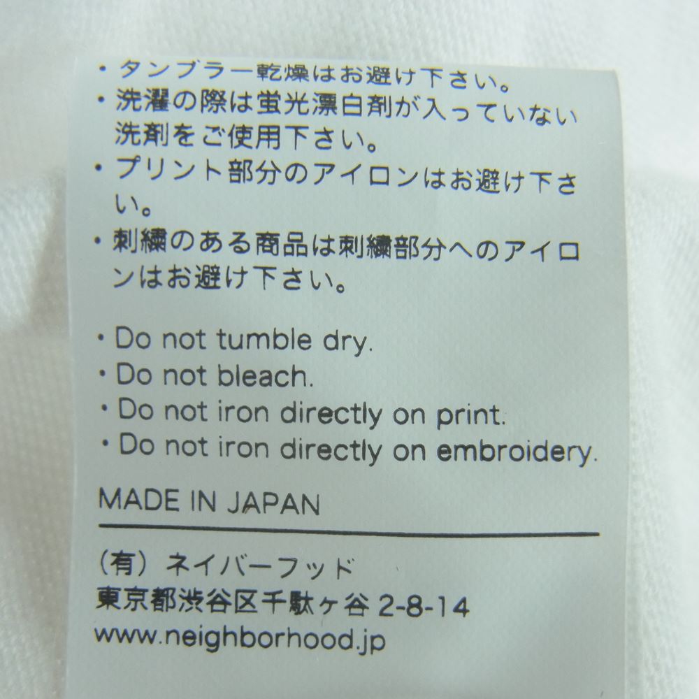 NEIGHBORHOOD ネイバーフッド 23SS SPOT TEE SS-2 LOVEFROMTOKYO スポット 半袖 Tシャツ コットン 日本製 ホワイト系 L【中古】