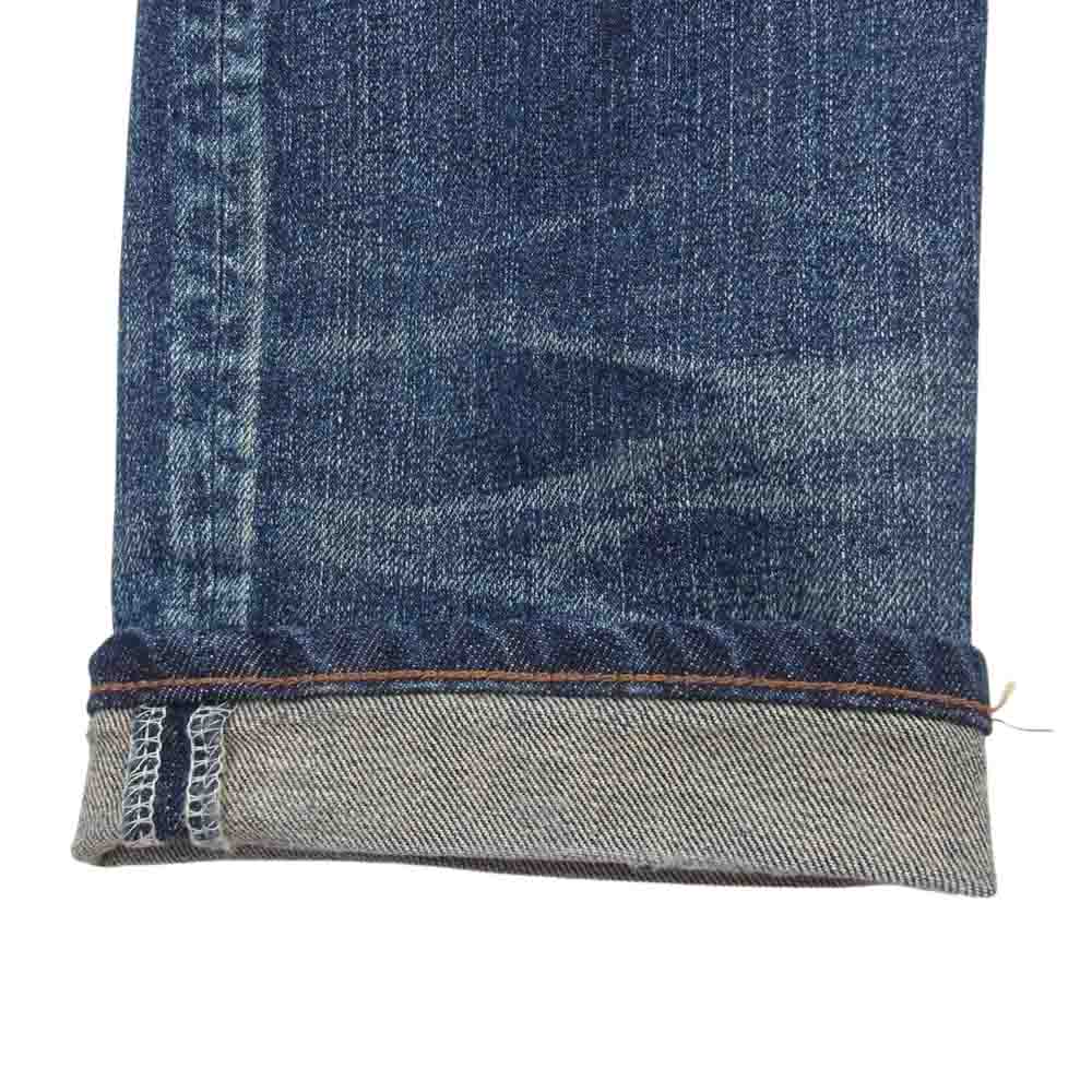 Ron Herman ロンハーマン 2720600076 DENIM ダメージ加工 クラッシュ リペア加工 ジップフライ ストレート デニムパンツ インディゴブルー系 31【中古】