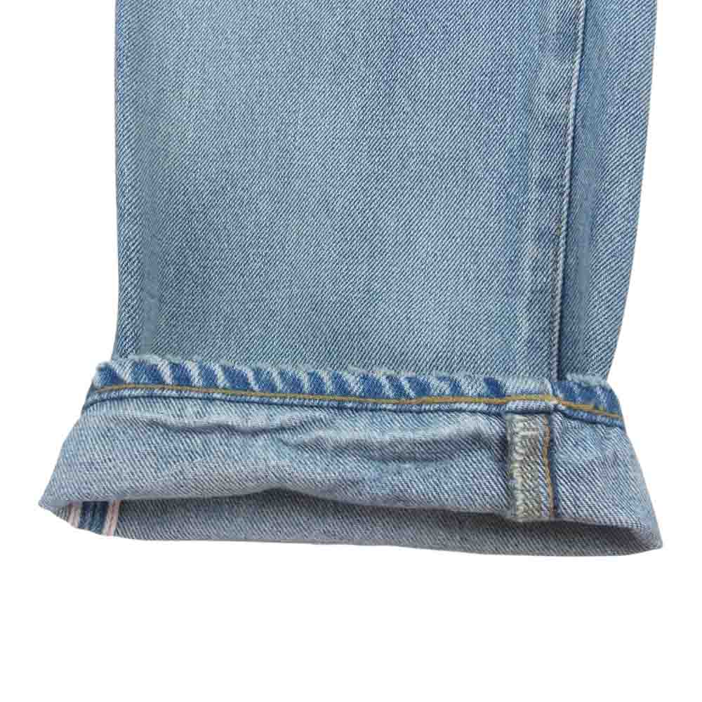 Ron Herman ロンハーマン 3120600151 STRAIGHT DENIM USED加工 赤耳 ボタンフライ ストレート デニムパンツ インディゴブルー系 31【中古】