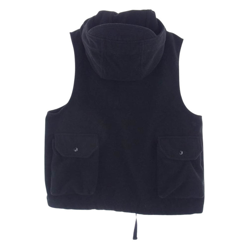Engineered Garments エンジニアードガーメンツ Field Vest Polyester Fleece フィールド フリース  フーディ ベスト ブラック系 XS【中古】