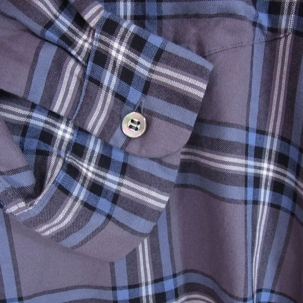 UNUSED アンユーズド US1456 C194S3 レーヨン チェック オープンカラー 長袖 シャツ 3【中古】