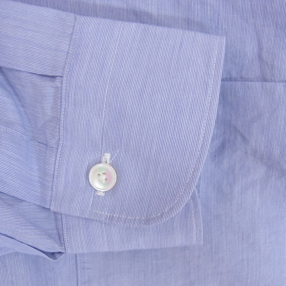 COMOLI コモリ 22AW W03-02001 コモリシャツ 長袖 シャツ SAX STRIPE サックスストライプ ライトブルー系 3【美品】【中古】