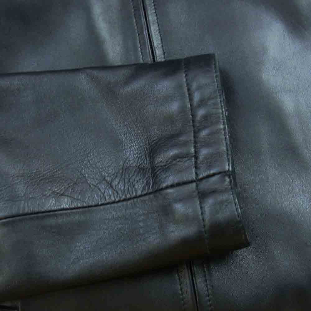 ストラネス ガブリエルストレーネ 国内正規品 イタリア製 ラムレザー シングル ライダースジャケット ブラック系 M【中古】