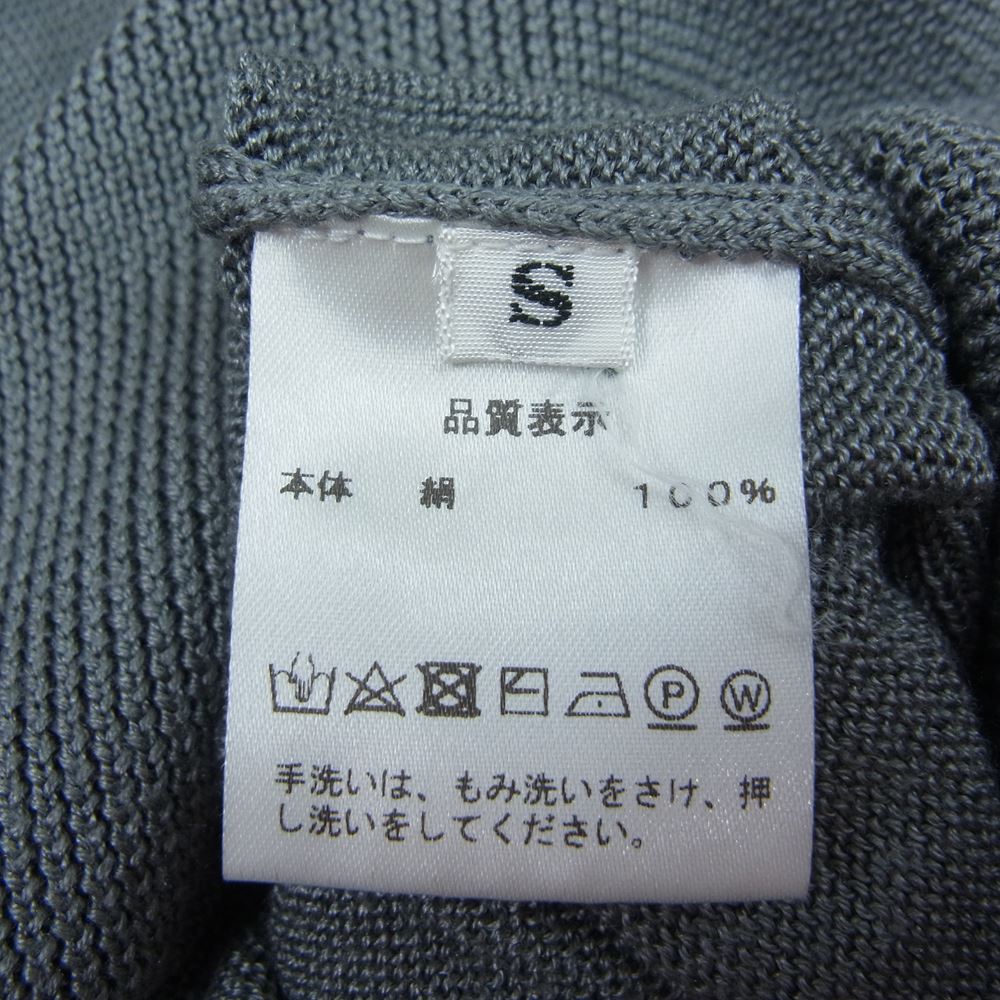 レンコントラント シルク 100% 半袖 ニット 絹 グレー系 S【中古】