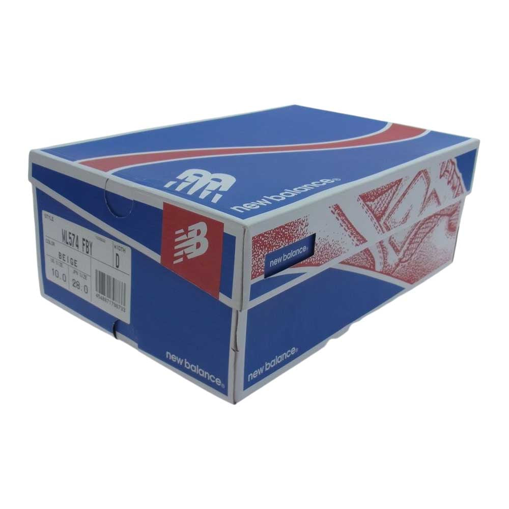 NEW BALANCE ニューバランス ML574FBY スエード メッシュ BEG ローカット スニーカー ベージュ系 28cm【中古】