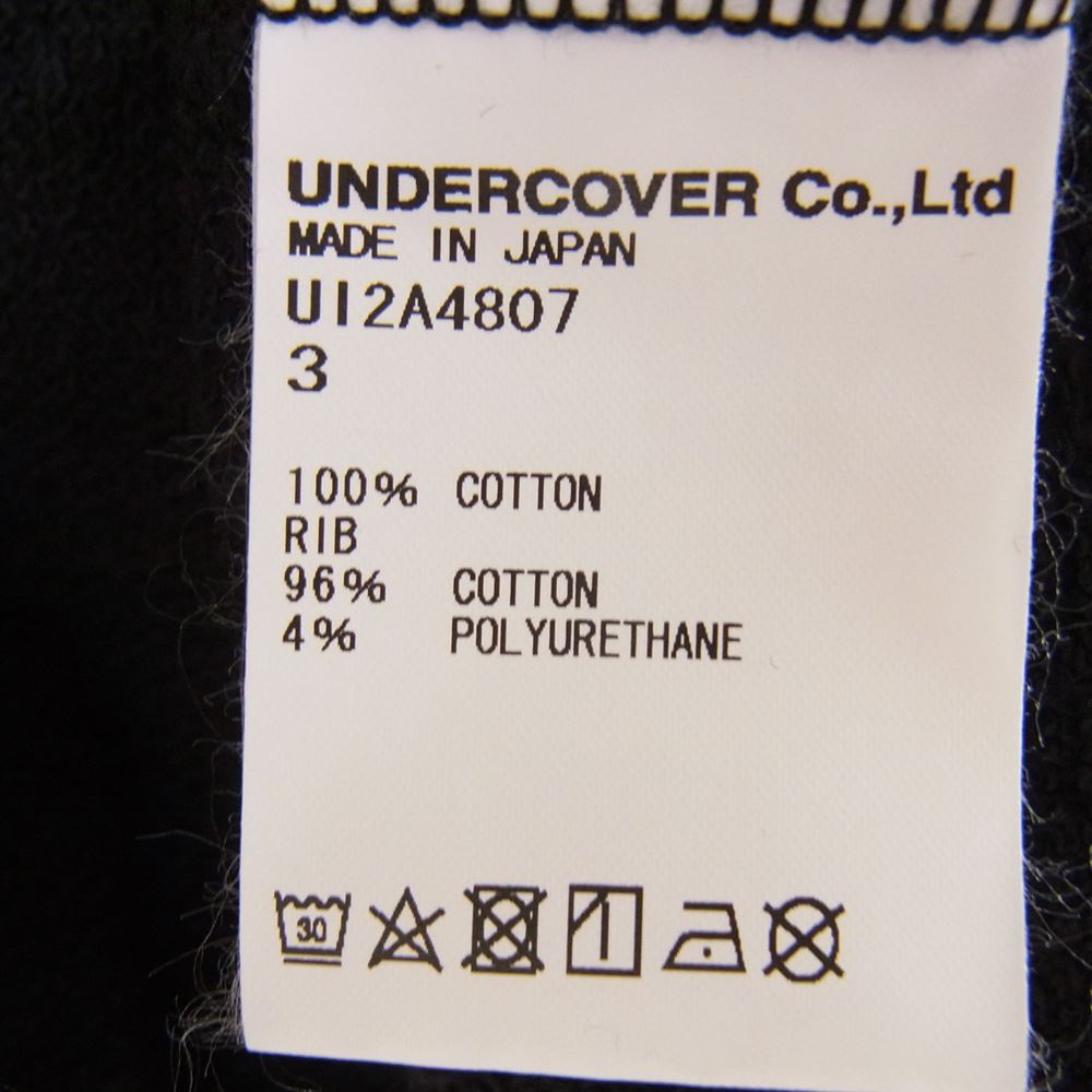 UNDERCOVER アンダーカバー 21SS UI2A4807 ISM イズム ロング 半袖 SWEAT ism ブラック系 3【極上美品】【中古】