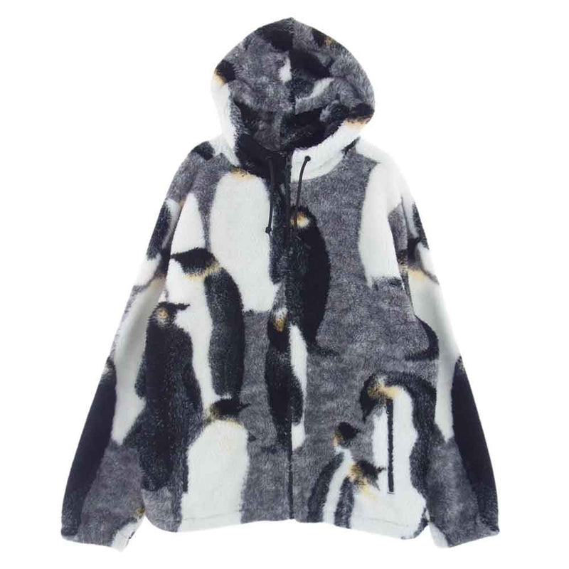 supreme Penguins Hooded Fleece Jacket  L