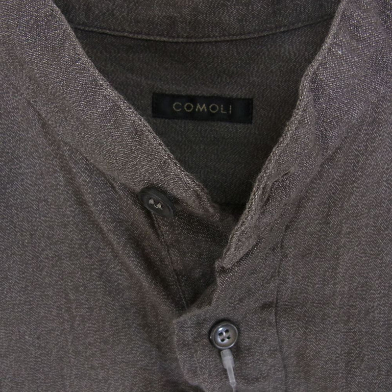 22SS COMOLI ヨリ杢プルオーバーシャツ サイズ2