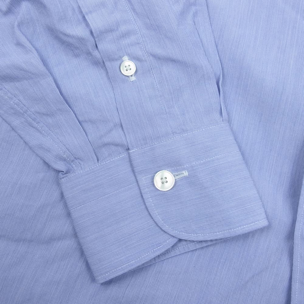 COMOLI コモリ 22AW W03-02001 コモリシャツ コットン ストライプ 長袖 シャツ SAX STRIPE サックスストライプ ライトブルー系 2【新古品】【未使用】【中古】