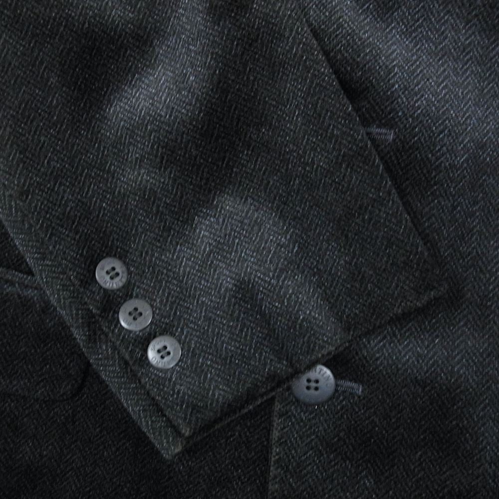 VALENTINO ヴァレンティノ SPORT スポーツ ヘリンボーン織り 2B テーラードジャケット ブラック系 46-34【中古】