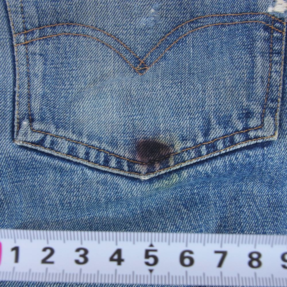 Levi's リーバイス ヴィンテージ オリジナル 501 Big E リーバイス 刻印2 ウエストチェーンステッチ 足長R デニム パンツ インディゴブルー系 サイズ表記無【中古】