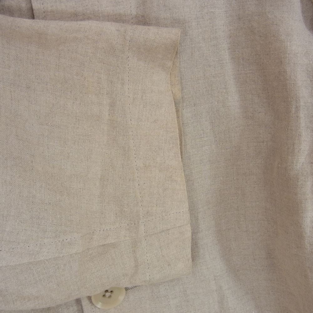 Yohji Yamamoto POUR HOMME ヨウジヤマモトプールオム 21SS HD-J21-303 N 襟なし左身釦あき リネン ジャケット ベージュ系 2【中古】