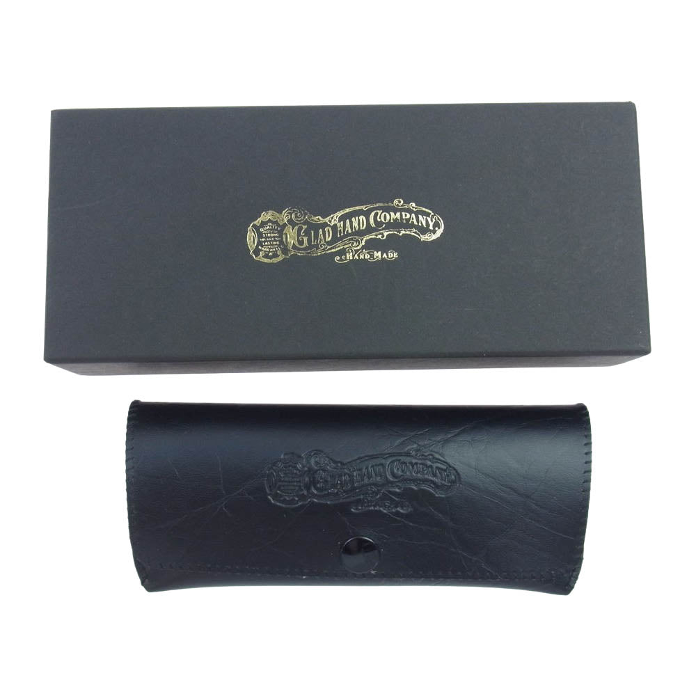 GLADHAND & Co. グラッドハンド × 丹羽雅彦 サングラス クリップオン ゴールド × ピンク ゴールド系 パープル系【中古】