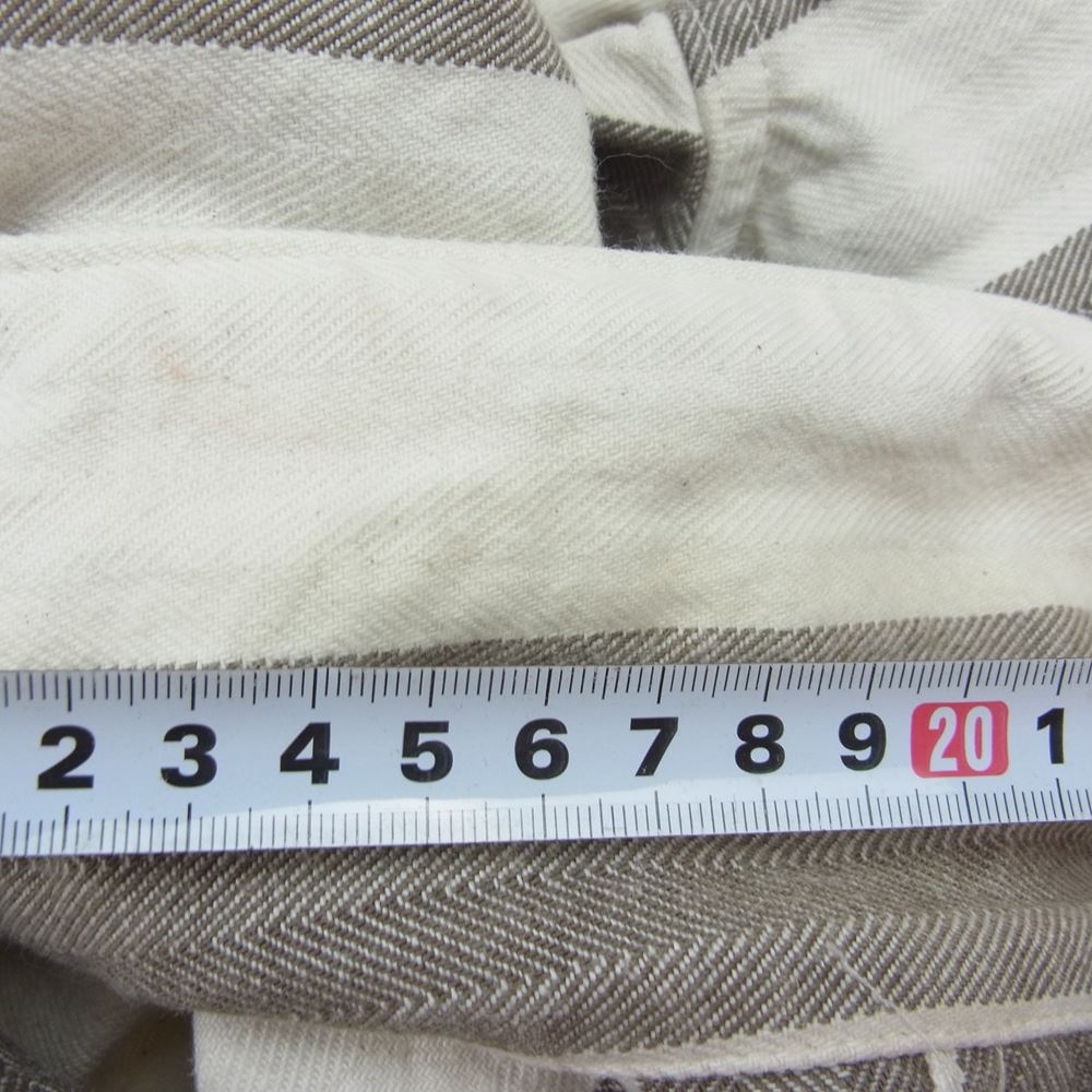 WEIRDO ウィアード 18AW WRD-18-AW-11 PADLOCKER JACKET パドロッカー ストライプ ステンシル ヘリンボーン ジャケット ホワイト系 ブラウン系 M【中古】