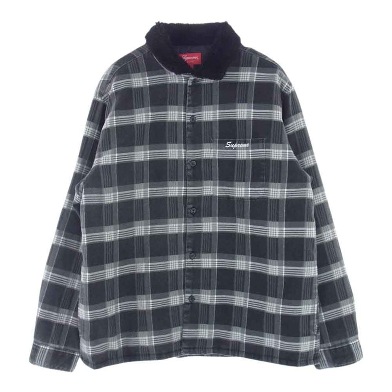 Supreme シュプリーム 21AW Faux Fur Collar Flannel Shirt フェイク