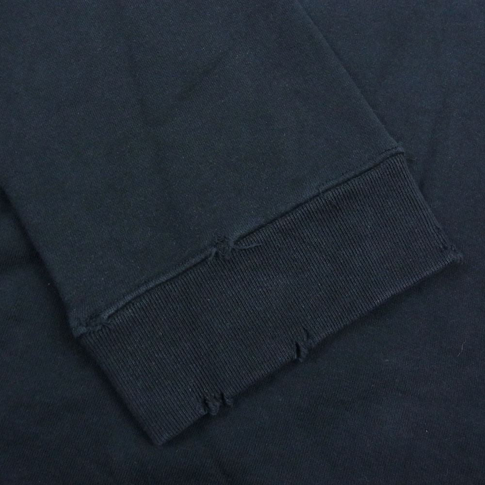 UNDERCOVER アンダーカバー 17AW UCT4801-1 ボロリブ オーバーサイズ スウェットトレーナー バーガンディー ダメージ加工 ブラック系 2【中古】